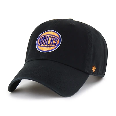 Men's '47 Black New York Knicks Clean Up Adjustable Hat