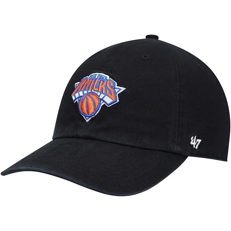 Casquette ajustable New York Knicks Core Logo Clean Up bleue pour homme, modèle 47