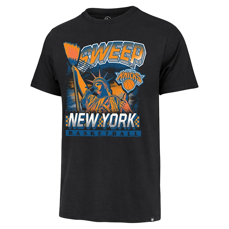 Men's '47 Black New York Knicks Sweep Franklin T-Shirt