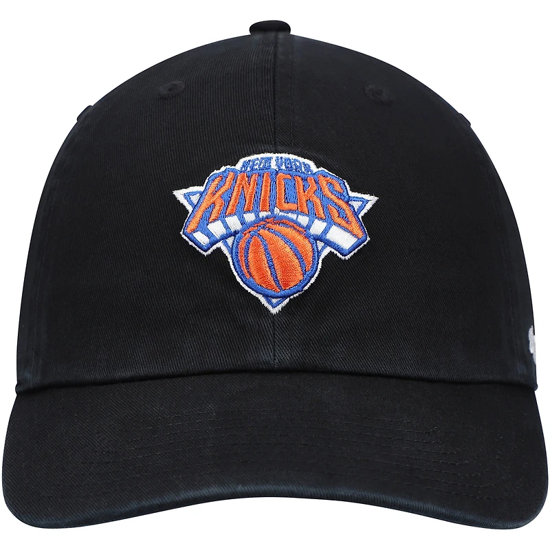 Men's '47 Black New York Knicks Team Clean Up Adjustable Hat