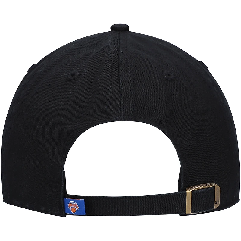 Men's '47 Black New York Knicks Team Clean Up Adjustable Hat