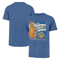 Men's '47 Blue New York Knicks 2026 NBA Finals Champions Statue of Liberty Franklin T-Shirt