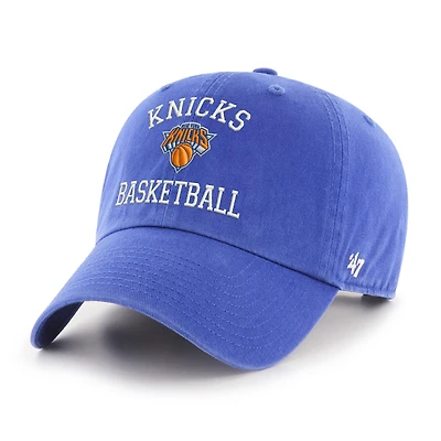 Men's '47 Blue New York Knicks Archway Clean Up Adjustable Hat
