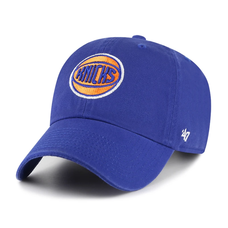 Men's '47 Blue New York Knicks Clean Up Adjustable Hat