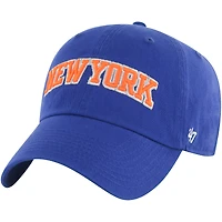 Casquette réglable '47 New York Knicks Core Wordmark Clean Up pour hommes