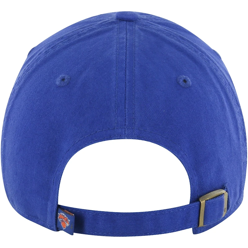 Men's '47 Blue New York Knicks Core Wordmark Clean Up Adjustable Hat