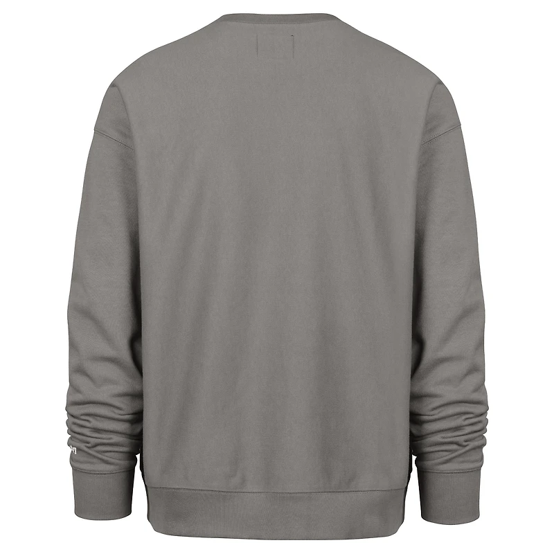 Men's '47 Gray New York Knicks Offside Foundation Crew Neck Sweatshirt