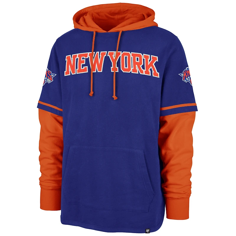 Sweat à capuche pour homme '47 Royal New York Knicks Trifecta Shortstop