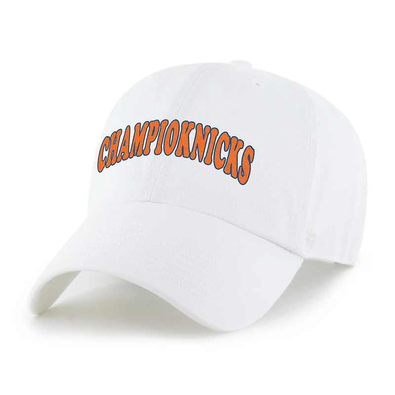 Men's '47 White New York Knicks Champioknicks Clean Up Adjustable Hat