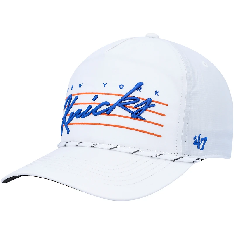 Casquette Snapback Downburst Hitch des New York Knicks '47 blanche pour homme