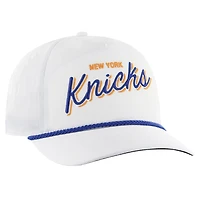 Men's '47 White New York Knicks Fairway Hitch brrr Adjustable Hat