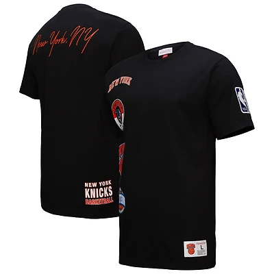 T-shirt noir de qualité supérieure pour homme la collection Black Out des New York Knicks