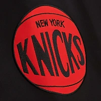 Men's Black New York Knicks Hardwood Classics Blackout Collection Satin Full-Zip Jacket