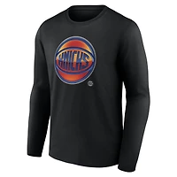 Men's  Black New York Knicks Midnight Mascot Long Sleeve T-Shirt