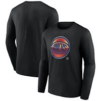 Men's  Black New York Knicks Midnight Mascot Long Sleeve T-Shirt