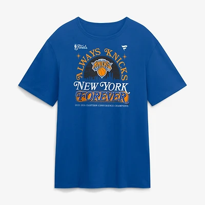 Men's Blue New York Knicks 2026 NBA Eastern Conference Champions Hometown T-Shirt