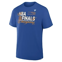 T-shirt bleu pour homme des New York Knicks, célébration de la victoire champions NBA en finale 2026