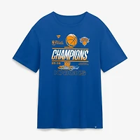 Men's Blue New York Knicks 2026 NBA Finals Champions Trophy T-Shirt
