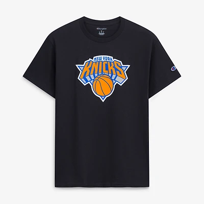 Men's Champion  Black New York Knicks T-Shirt