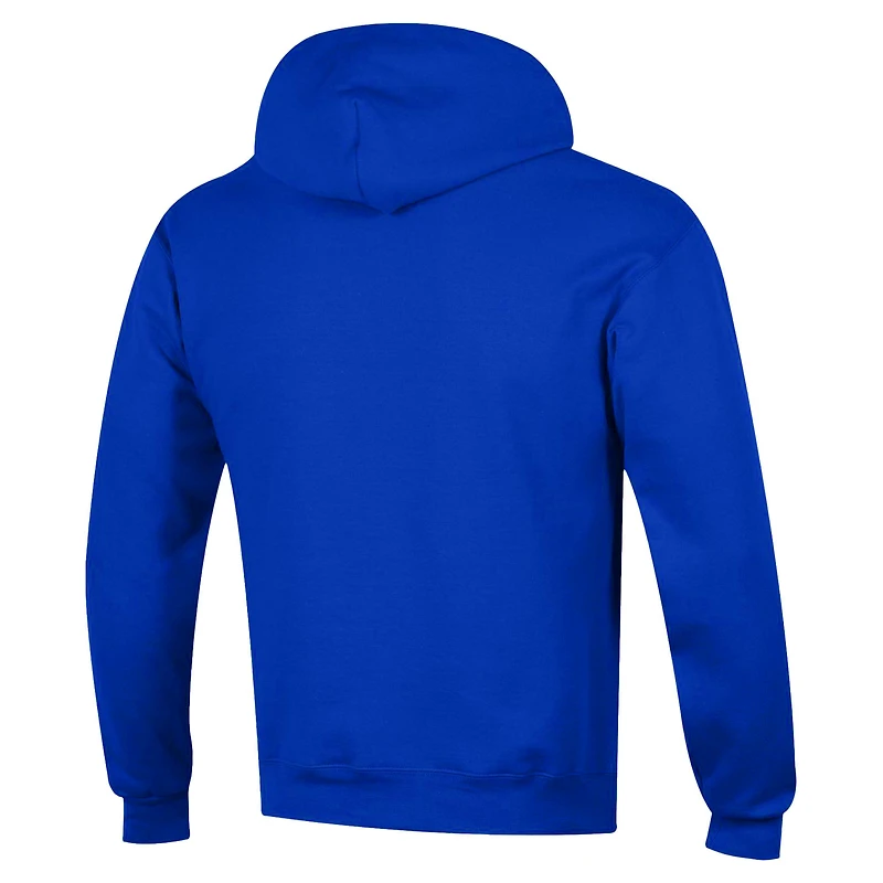 Men's Champion Royal New York Knicks Arch Logo Powerblend Fleece Hoodie