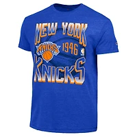 T-shirt homme Champion Royal New York Knicks Basketball Background Tri-Blend