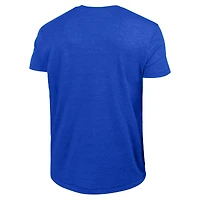 Men's Champion Royal New York Knicks Basketball Background Tri-Blend T-Shirt