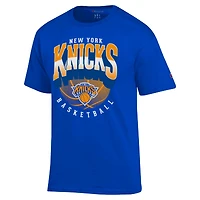 Men's Champion Royal New York Knicks Fade Jersey T-Shirt