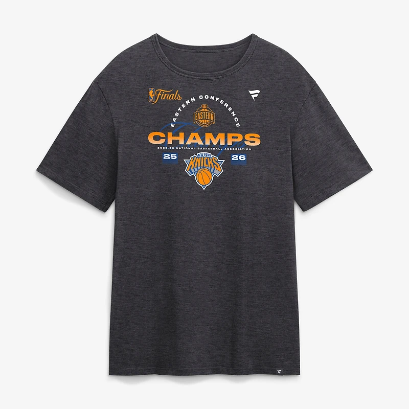 Men's Charcoal New York Knicks 2026 NBA Eastern Conference Champions Roster T-Shirt