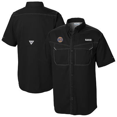 Men's Columbia  Black New York Knicks Omni-Wick Low Drag Offshore Button-Up Shirt