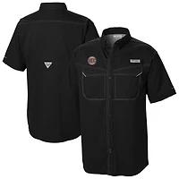 Men's Columbia  Black New York Knicks Omni-Wick Low Drag Offshore Button-Up Shirt