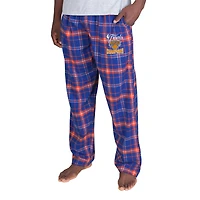 Men's Concepts Sport Blue/Orange New York Knicks 2026 NBA Finals Champions Ultimate Plaid Flannel Pants