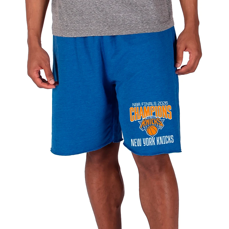 Men's Concepts Sport Blue New York Knicks 2026 NBA Finals Champions Mainstream Terry Shorts