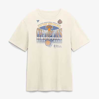 T-shirt homme crème New York Knicks, champions de la Conférence Est NBA 2026, collection Heritage