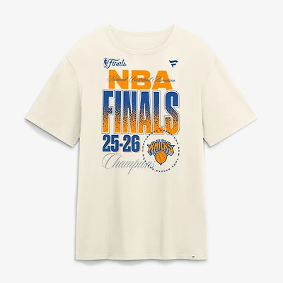 T-shirt stylisé crème pour homme New York Knicks, champions des finales NBA 2026