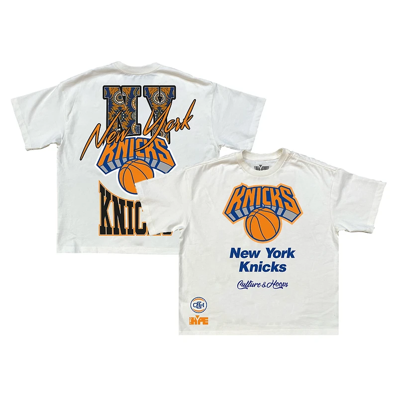 T-shirt premium crème pour homme New York Knicks Team City Collection