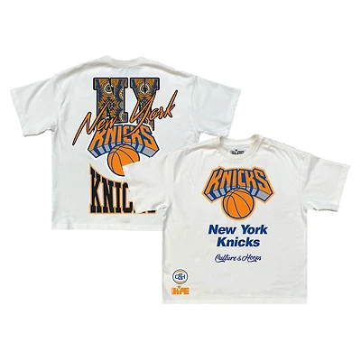 T-shirt premium crème pour homme New York Knicks Team City Collection