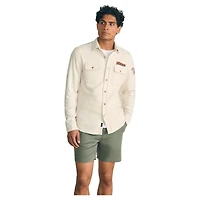 Pull-over FAHERTY crème pour homme, modèle New York Knicks Legend, chemise boutonnée