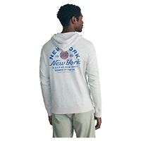 Men's FAHERTY  Heather Gray New York Knicks Sunwashed Slub Lightweight Hoodie