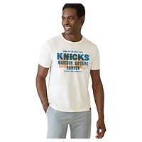 Men's FAHERTY  White New York Knicks Madison Square Garden Sunwashed T-Shirt