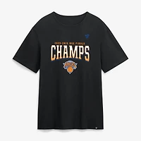 T-shirt Fanatics noir pour homme, New York Knicks, champions des finales NBA 2026, grandes tailles