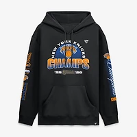 Sweat à capuche polaire Fanatics noir pour homme, New York Knicks, champions des finales NBA 2026