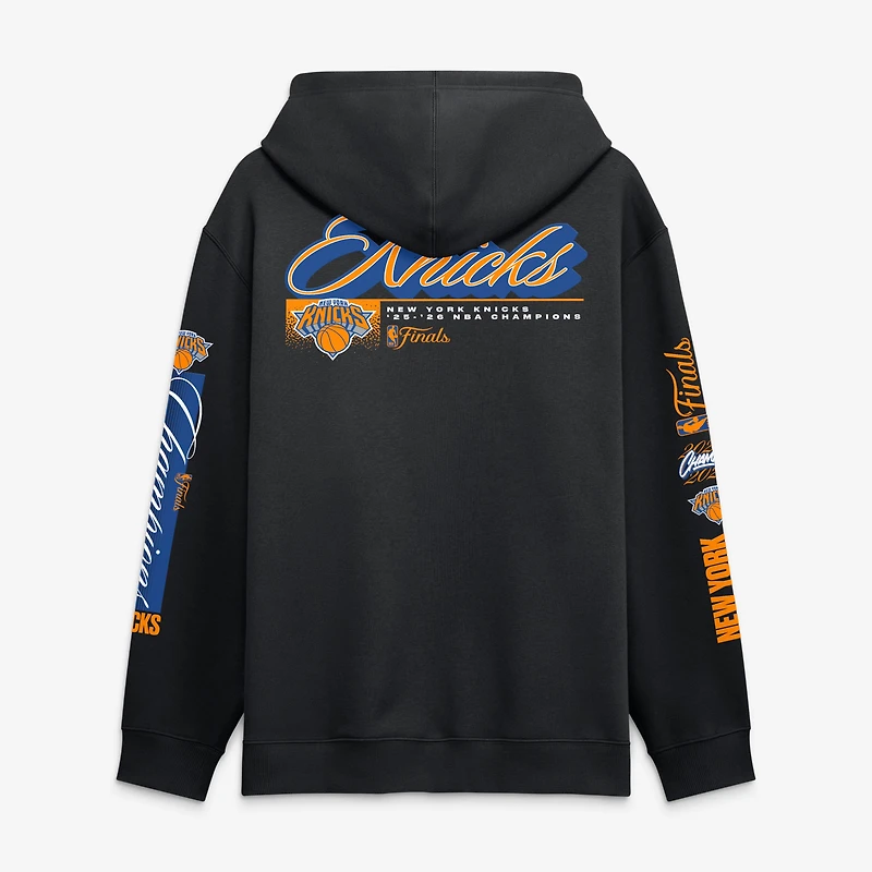 Men's Fanatics Black New York Knicks 2026 NBA Finals Champions Fleece Hoodie