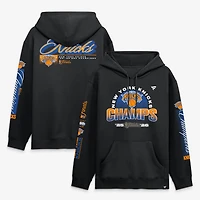 Sweat à capuche polaire Fanatics noir pour homme, New York Knicks, champions des finales NBA 2026
