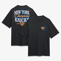 T-shirt épais Fanatics noir pour homme New York Knicks, champions NBA 2026, collection Legacy