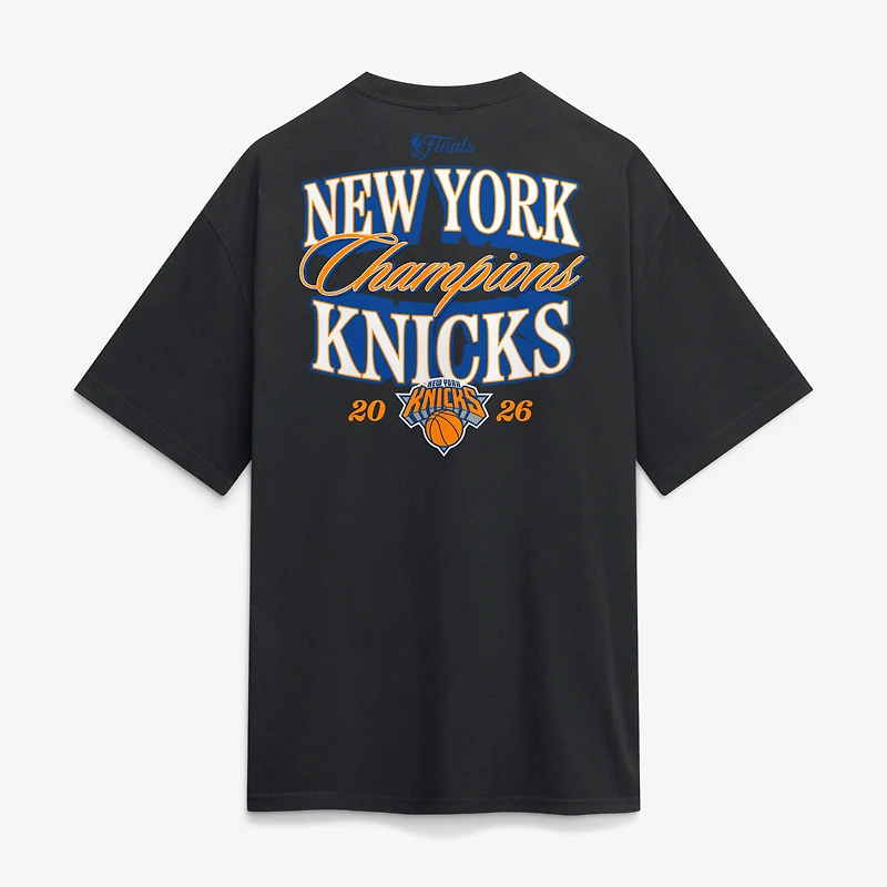 Men's Fanatics Black New York Knicks 2026 NBA Finals Champions Legacy Heavyweight T-Shirt