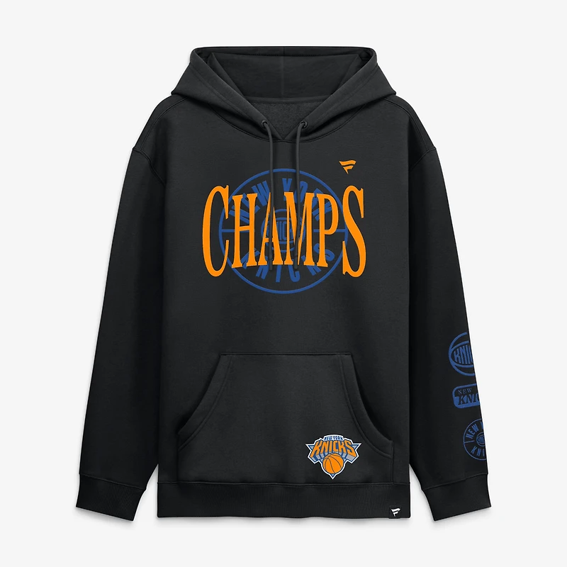 Men's Fanatics Black New York Knicks 2026 NBA Finals Champions Legacy Hoodie
