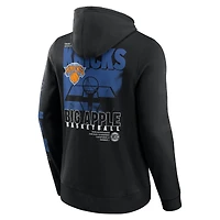 Sweat à capuche croisé noir New York Knicks Game Time pour homme Fanatics