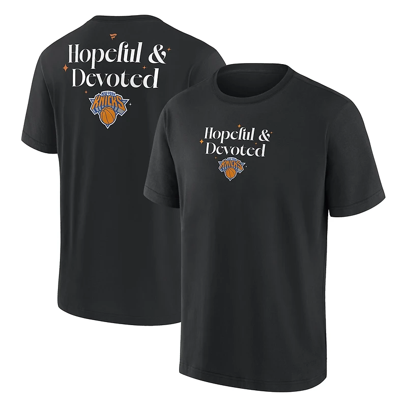 Men's Fanatics Black New York Knicks Hopeful & Devoted Heavyweight T-Shirt