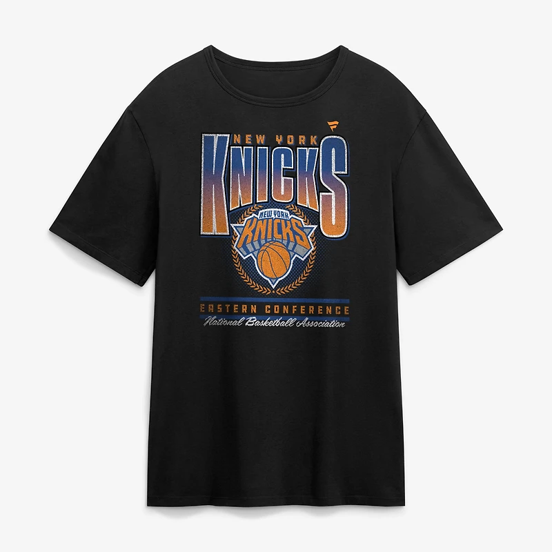 Men's Fanatics Black New York Knicks Oversized Graphics Swish T-Shirt