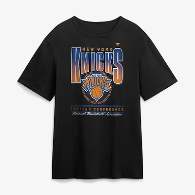 Men's Fanatics Black New York Knicks Oversized Graphics Swish T-Shirt